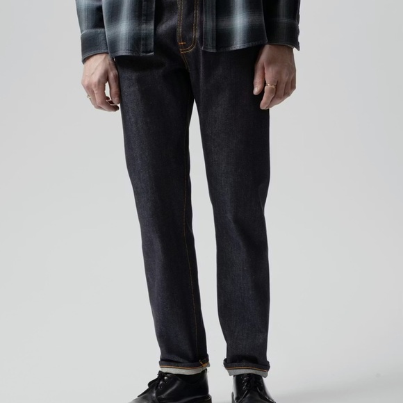 NUDIE JEANS Selvedge Denim tapered leg Rigid Steady Eddie II Denim Size 32 - Picture 5 of 16